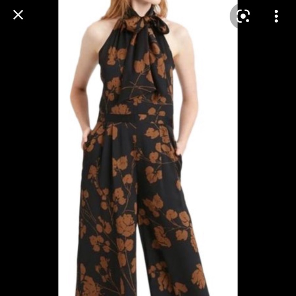NWT banana republic black floral romper